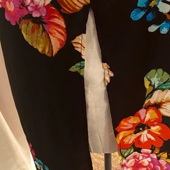 Womens Spence Colorful Flower Maxi Dress Sm/P Side Splits Cover Up - Picture 6 of 15